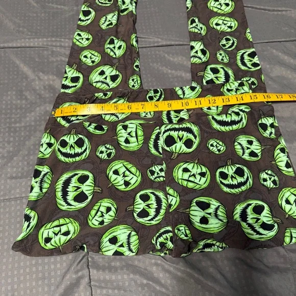 LuLaRoe TC Leggings Green Pumpkins Halloween Women's Size Tall & Curvy - Picture 2 of 8